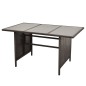 vidaXL Set muebles de jardín 4 piezas y cojines ratán sintético marrón vidaXL Set muebles de jardín 4 piezas y cojines ratán sintético marrón