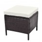 vidaXL Set muebles de jardín 4 piezas y cojines ratán sintético marrón vidaXL Set muebles de jardín 4 piezas y cojines ratán sintético marrón
