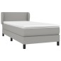 vidaXL Cama box spring con colchón tela gris claro 100x200 cm vidaXL Cama box spring con colchón tela gris claro 100x200 cm