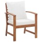 vidaXL Set de muebles de jardín 4 pzs y cojines madera maciza acacia vidaXL Set de muebles de jardín 4 pzs y cojines madera maciza acacia