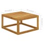 vidaXL Reposapiés con cojín blanco crema madera maciza acacia vidaXL Reposapiés con cojín blanco crema madera maciza acacia