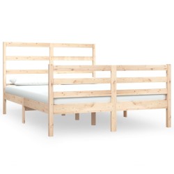vidaXL Estructura de cama madera maciza de pino 120x190 cm