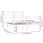 vidaXL Estructura de cama madera maciza de pino 120x190 cm