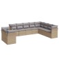 vidaXL Juego de sofás jardín con cojines beige 10 pzas ratán sintético vidaXL Juego de sofás jardín con cojines beige 10 pzas ratán sintético