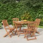 vidaXL Juego de comedor de jardín 5 piezas madera maciza de acacia vidaXL Juego de comedor de jardín 5 piezas madera maciza de acacia