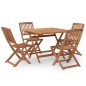 vidaXL Juego de comedor de jardín 5 piezas madera maciza de acacia vidaXL Juego de comedor de jardín 5 piezas madera maciza de acacia