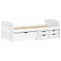 vidaXL Sofá cama con 5 cajones madera maciza pino blanca IRUN 90x200cm vidaXL Sofá cama con 5 cajones madera maciza pino blanca IRUN 90x200cm