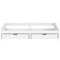 vidaXL Sofá cama con 2 cajones madera maciza pino blanca IRUN 90x200cm vidaXL Sofá cama con 2 cajones madera maciza pino blanca IRUN 90x200cm