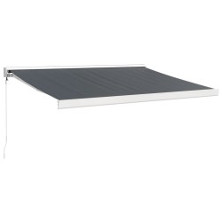 vidaXL Toldo retráctil aluminio y tela gris antracita 3,5x2,5 m