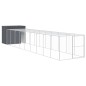 vidaXL Caseta perros con corral acero galvanizado gris 214x1069x181 cm vidaXL Caseta perros con corral acero galvanizado gris 214x1069x181 cm