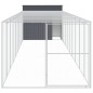 vidaXL Caseta perros con corral acero galvanizado gris 214x1069x181 cm vidaXL Caseta perros con corral acero galvanizado gris 214x1069x181 cm