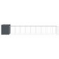 vidaXL Caseta perros con corral acero galvanizado gris 214x1069x181 cm vidaXL Caseta perros con corral acero galvanizado gris 214x1069x181 cm