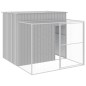 vidaXL Caseta perros corral acero galvanizado gris claro 214x253x181cm vidaXL Caseta perros corral acero galvanizado gris claro 214x253x181cm