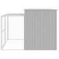 vidaXL Caseta perros corral acero galvanizado gris claro 214x253x181cm vidaXL Caseta perros corral acero galvanizado gris claro 214x253x181cm