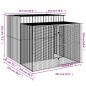 vidaXL Caseta perros corral acero galvanizado gris claro 214x253x181cm vidaXL Caseta perros corral acero galvanizado gris claro 214x253x181cm