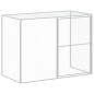 vidaXL Caseta perro corral acero galvanizado gris claro 214x1273x181cm