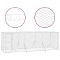 vidaXL Perrera de exterior acero galvanizado plateado 6x2x2 m