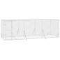 vidaXL Perrera de exterior acero galvanizado plateado 6x2x2 m