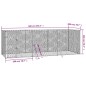 vidaXL Perrera de exterior acero galvanizado plateado 6x2x2 m