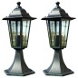 vidaXL Lámpara de jardín 2 uds aluminio verde oscuro/negro vidaXL Lámpara de jardín 2 uds aluminio verde oscuro/negro