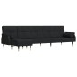 vidaXL Sofá cama en forma de L terciopelo negro 271x140x70 cm
