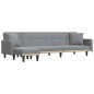 vidaXL Sofá cama en forma de L tela gris claro 275x140x70 cm vidaXL Sofá cama en forma de L tela gris claro 275x140x70 cm