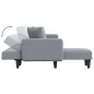 vidaXL Sofá cama en forma de L tela gris claro 275x140x70 cm vidaXL Sofá cama en forma de L tela gris claro 275x140x70 cm