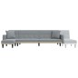 vidaXL Sofá cama en forma de L tela gris claro 275x140x70 cm vidaXL Sofá cama en forma de L tela gris claro 275x140x70 cm