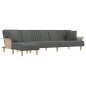 vidaXL Sofá cama en forma de L tela gris oscuro 279x140x70 cm vidaXL Sofá cama en forma de L tela gris oscuro 279x140x70 cm