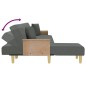 vidaXL Sofá cama en forma de L tela gris oscuro 279x140x70 cm vidaXL Sofá cama en forma de L tela gris oscuro 279x140x70 cm