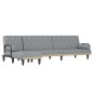 vidaXL Sofá cama en forma de L tela gris claro 260x140x70 cm vidaXL Sofá cama en forma de L tela gris claro 260x140x70 cm