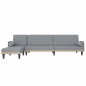 vidaXL Sofá cama en forma de L tela gris claro 260x140x70 cm vidaXL Sofá cama en forma de L tela gris claro 260x140x70 cm