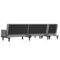 vidaXL Sofá cama en forma de L tela gris claro 260x140x70 cm vidaXL Sofá cama en forma de L tela gris claro 260x140x70 cm