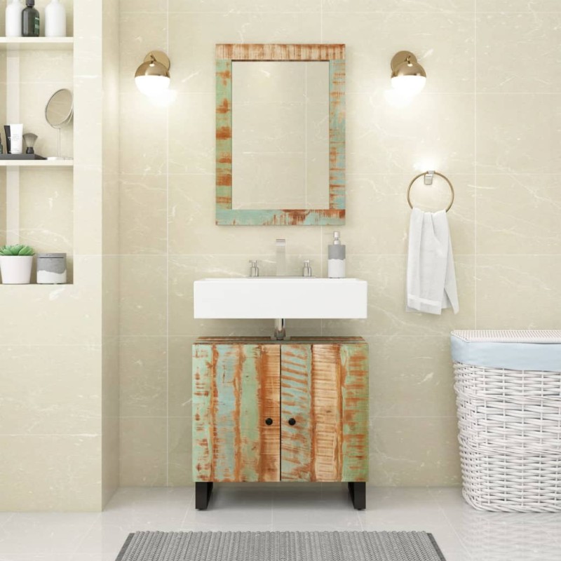 vidaXL Conjunto de muebles de baño 2 piezas madera maciza reciclada vidaXL Conjunto de muebles de baño 2 piezas madera maciza reciclada