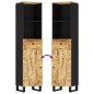 vidaXL Conjunto de muebles de baño 3 piezas madera maciza de mango vidaXL Conjunto de muebles de baño 3 piezas madera maciza de mango
