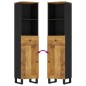 vidaXL Conjunto de muebles de baño 3 piezas madera maciza de mango vidaXL Conjunto de muebles de baño 3 piezas madera maciza de mango