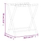 vidaXL Soporte para maletas bambú negro 68,5x38x58 cm