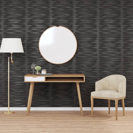 vidaXL Paneles de pared 24 uds XPS piedra negro 50x50 cm 6 m²