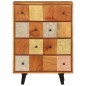 vidaXL Cómoda de cajones metal y madera maciza de acacia 55x30x75 cm vidaXL Cómoda de cajones metal y madera maciza de acacia 55x30x75 cm