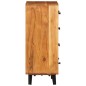 vidaXL Cómoda de cajones metal y madera maciza de acacia 55x30x75 cm vidaXL Cómoda de cajones metal y madera maciza de acacia 55x30x75 cm