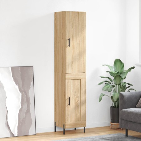 vidaXL Aparador de madera contrachapada roble Sonoma 34,5x34x180 cm