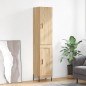 vidaXL Aparador de madera contrachapada roble Sonoma 34,5x34x180 cm vidaXL Aparador de madera contrachapada roble Sonoma 34,5x34x180 cm
