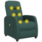 vidaXL Sillón de masaje de tela verde oscuro vidaXL Sillón de masaje de tela verde oscuro