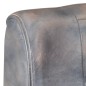 vidaXL Sillón de cuero de cabra real gris 60x80x87 cm