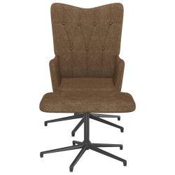 vidaXL Silla de relajación con reposapiés tela gris taupe