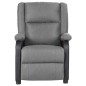 vidaXL Sillón reclinable de cuero sintético y tela gris claro vidaXL Sillón reclinable de cuero sintético y tela gris claro