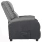 vidaXL Sillón reclinable de cuero sintético y tela gris claro vidaXL Sillón reclinable de cuero sintético y tela gris claro