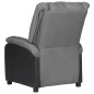 vidaXL Sillón reclinable de cuero sintético y tela gris claro vidaXL Sillón reclinable de cuero sintético y tela gris claro