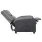 vidaXL Sillón reclinable de cuero sintético y tela gris claro vidaXL Sillón reclinable de cuero sintético y tela gris claro