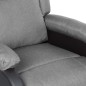 vidaXL Sillón reclinable de cuero sintético y tela gris claro vidaXL Sillón reclinable de cuero sintético y tela gris claro